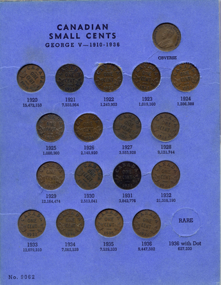 Canada Small Cent 1920 to Date Collection 9062 Whitman Folder Album Penny DM722