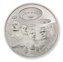 UFOs Mount Mt Rushmore 999 Silver 1 oz Medal Presidents 2022 Round Aliens JN715