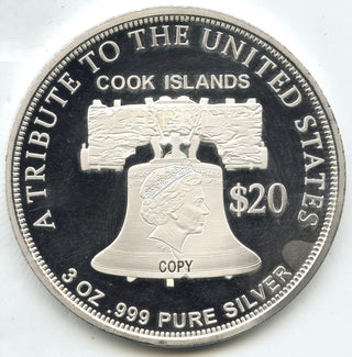 1921 - 2021 Morgan & Peace Lady Liberty 999 Silver 3 oz Art Medal Round - G191