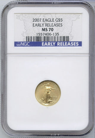2007 American Eagle One-Tenth 1/10 Ounce Oz Gold Coin MS 70 NGC -DN145