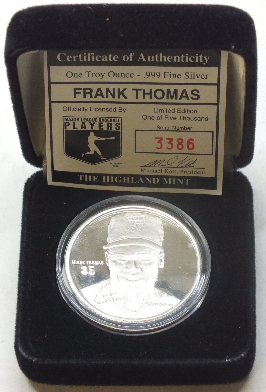 Highland Mint Chicago White Sox Silver Coin