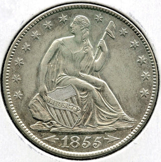 1855-O Seated Liberty Silver Half Dollar - New Orleans Mint - E279