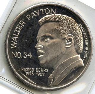 Walter Payton Chicago Bears 999 Silver 1 oz Medal Round Rushing Leader - H115