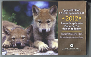Canada 2012 Wolf Pups Young Wildlife $2 Coin Specimen Set Special Edition G518