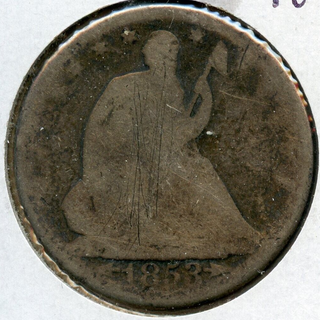 1853 Seated Liberty Silver Half Dollar - JP147
