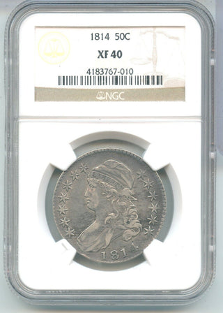 1814-P Silver Bust Half Dollar 50c NGC XF40 - Philadelphia Mint - ER809