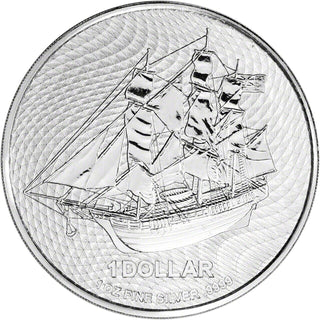 2023 Bounty Sailing Ship Silver 1oz 9999 $1 Cook Islands  - KR49