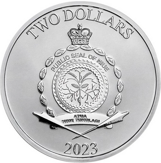 2023 Spider-Man 1 Oz 999 Silver Coin $2 Niue BU Uncirculated MARVEL - JP648
