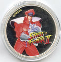 Bison Street Fighter 2021 Fiji 999 Silver 1 oz Proof Colored Coin Capcom - G435