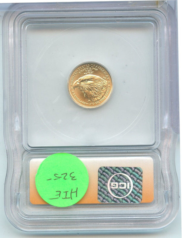 2023 ICG - MS70 FDOI  Gold Eagle One-Tenth 1/10 Ounce Oz Gold Coin - ER744