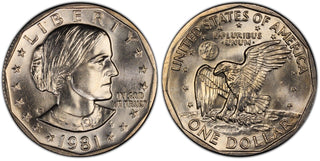 1981-D Susan B. Anthony SBA Small Dollar $1 Coin Denver Mint SBD81