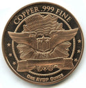 American Bison Buffalo Roll of (20) Art Medal Rounds 999 Copper 1 oz Avdp - A777
