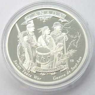 Canada 2013 Seven Years War Proof 9999 Silver Dollar Coin + Case - G549
