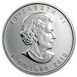 2013 Canada Fine Silver 1oz 9999 Argent Pur $5 Dollar Round Elizabeth II - KR57