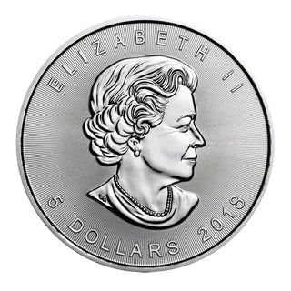 2018 Canada Canadian Maple Leaf 1 Oz 9999 Silver $5 Dollars Coin Gem BU - ER628