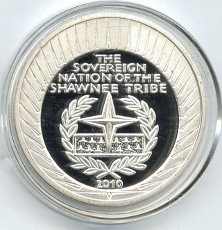 Trail of Tears Shawnee Tribe 999 Silver 1 oz 2010 Medal Round Dollar - H163