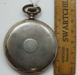 Silvana 16 Size Gold Washed .800 Silver 1930s Antique Pocket Watch Runs - LW104