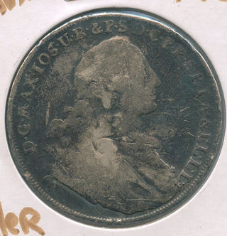 1758 Bavaria Coin 1 Thaler Madonna -Maximilian III - ER741