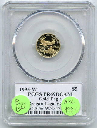 1995-W $5 Gold Eagle PCGS PR69 DCAM Michael Reagan Legacy Series Signature - E60
