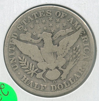 1908-O Silver Barber Half Dollar 50c New Orleans Mint  - KR284