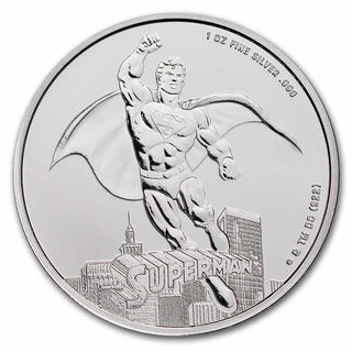 2023 Superman Man of Steel 1 Oz Fine Silver 999 Samoa $5 Coin DC Superhero JP439