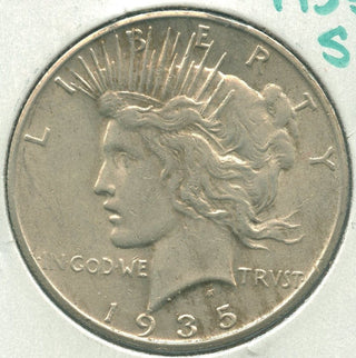 1935-S Peace Silver Dollar $1 San Francisco Mint - ER425