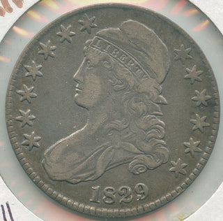 1829-P Small Letters Silver Bust Half Dollar 50c Philadelphia Mint - KR196