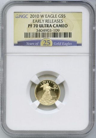 2010 American Eagle One-Tenth 1/10 Ounce Oz Proof Gold Coin PF 70 NGC -DN147