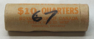 1967 Canada Silver Quarter Roll 25 Cents BU Uncirculated - E558