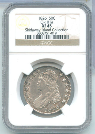1826-P NGC XF45  O-101A Variety Bust Silver Half Dollar Philadelphia Mint -ER844