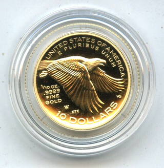 2018 American Liberty One-Tenth 1/10 Ounce Oz Gold Proof Coin - DN348