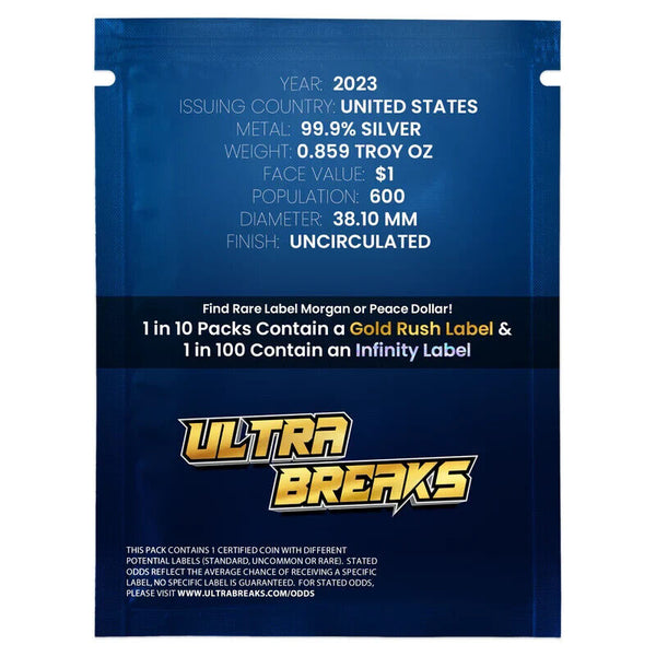 2023 Ultra Breaks Morgan or Peace Silver Dollar PCGS Ultra MS70 - JP498