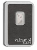 2.5 gram Platinum Bar - Valcambi (Carded)