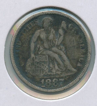 1887-P Silver Seated Dime 10C Philadelphia Mint - SR505