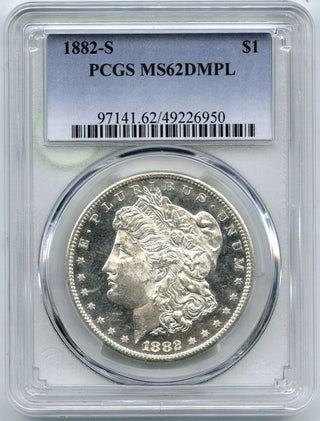 1882-S Morgan Silver Dollar PCGS MS63 DMPL Certified - San Francisco Mint - H342