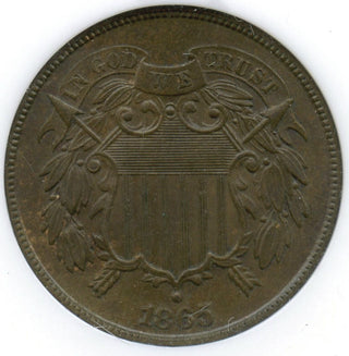 1865 2-Cent Coin Two-Cents NGC MS66 BN Certified - C279