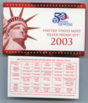 2003 United States Silver Proof Set 10 Coins U.S. Mint San Francisco