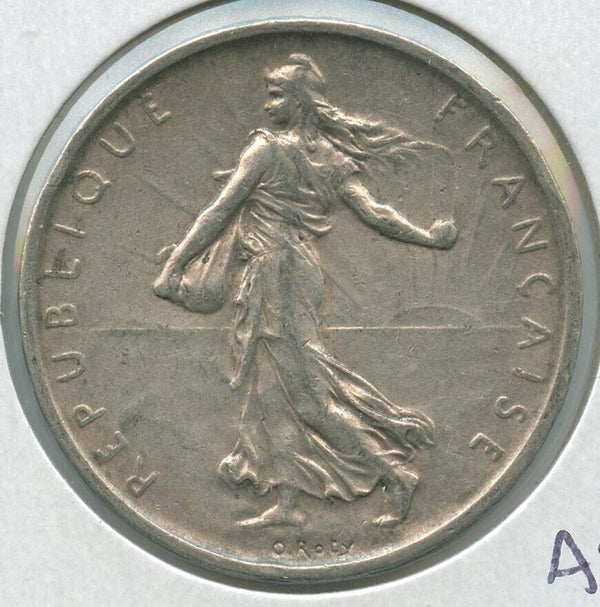 1960 Silver France 5 Francs Coin - SR93