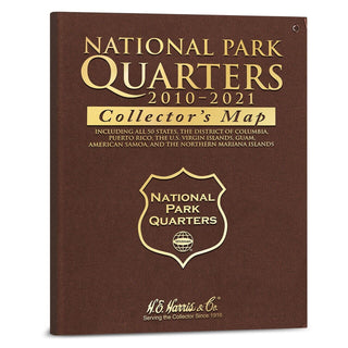 National Park Quarter 2010-2021 Large Collector Map ATB Whitman Harris Album 16