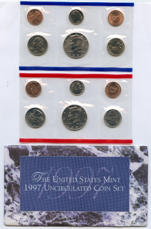 1997 US Uncirculated Mint Set 10 Coin United States Philadelphia Denver P & D