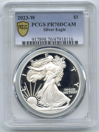 2023-W American Eagle 1 oz Proof Silver Dollar PCGS PR 70 DCAM West Point J512