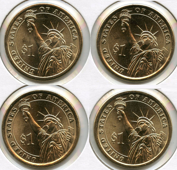 2008-D Presidential Dollar 4-Coin Set - Jackson Monroe Adams van Buren - AL584