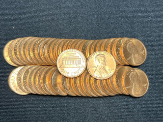 1974-S Unc Lincoln Memorial One Cent Penny Roll Uncirculated 50 Coins - SS446