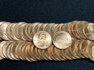 1993-P Unc Lincoln Memorial One Cent Penny Roll Uncirculated 50 Coins - SS468