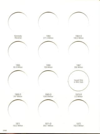 Coin Folder - Kennedy Half Dollar 1964 to 1984 Set - HE Harris Album 2696