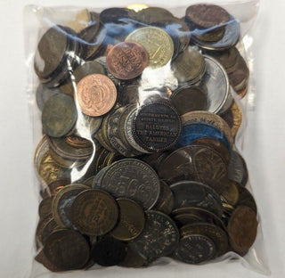 Token Medal Exonumia Arcade Amusement Tax Gaming Coin Bulk Lot 5 lb - JP506