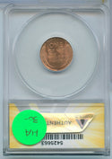 1954-S Lincoln Wheat Cent Error Reverse Lamination ANACS MS64RD -SS529