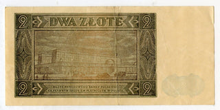 1948 Poland 2 Zlote Banknote Currency P-134 -KR835