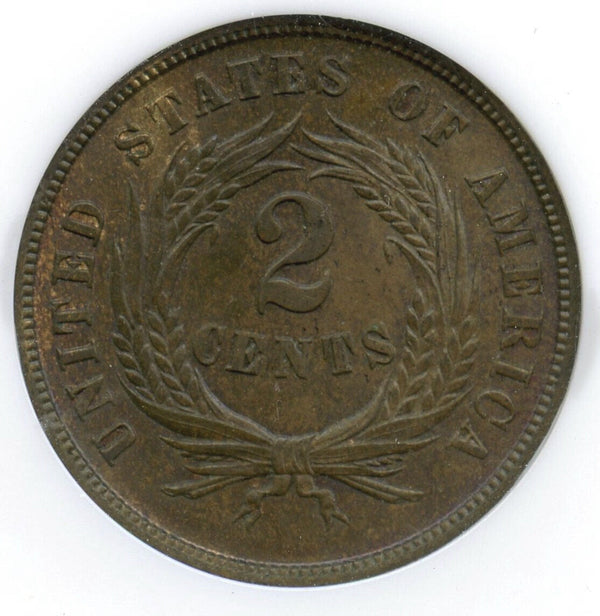 1865 2-Cent Coin Two-Cents NGC MS66 BN Certified - C279