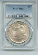 1925-P Silver Peace Dollar PCGS MS64 Philadelphia Mint - SR924